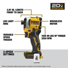DeWalt DCK200D1P1 ATOMIC 20V MAX Lithium-Ion Cordless 2-Tool Combo Kit with 5.0 Ah and 2.0 Ah Batteries, Charger and Kit Bag - image 3