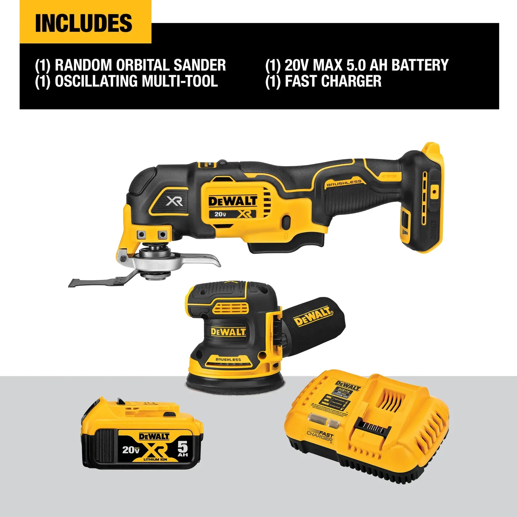 DeWalt DCK202P1 20V MAX XR Brushless Cordless 2-Tool Combo Kit - image 2