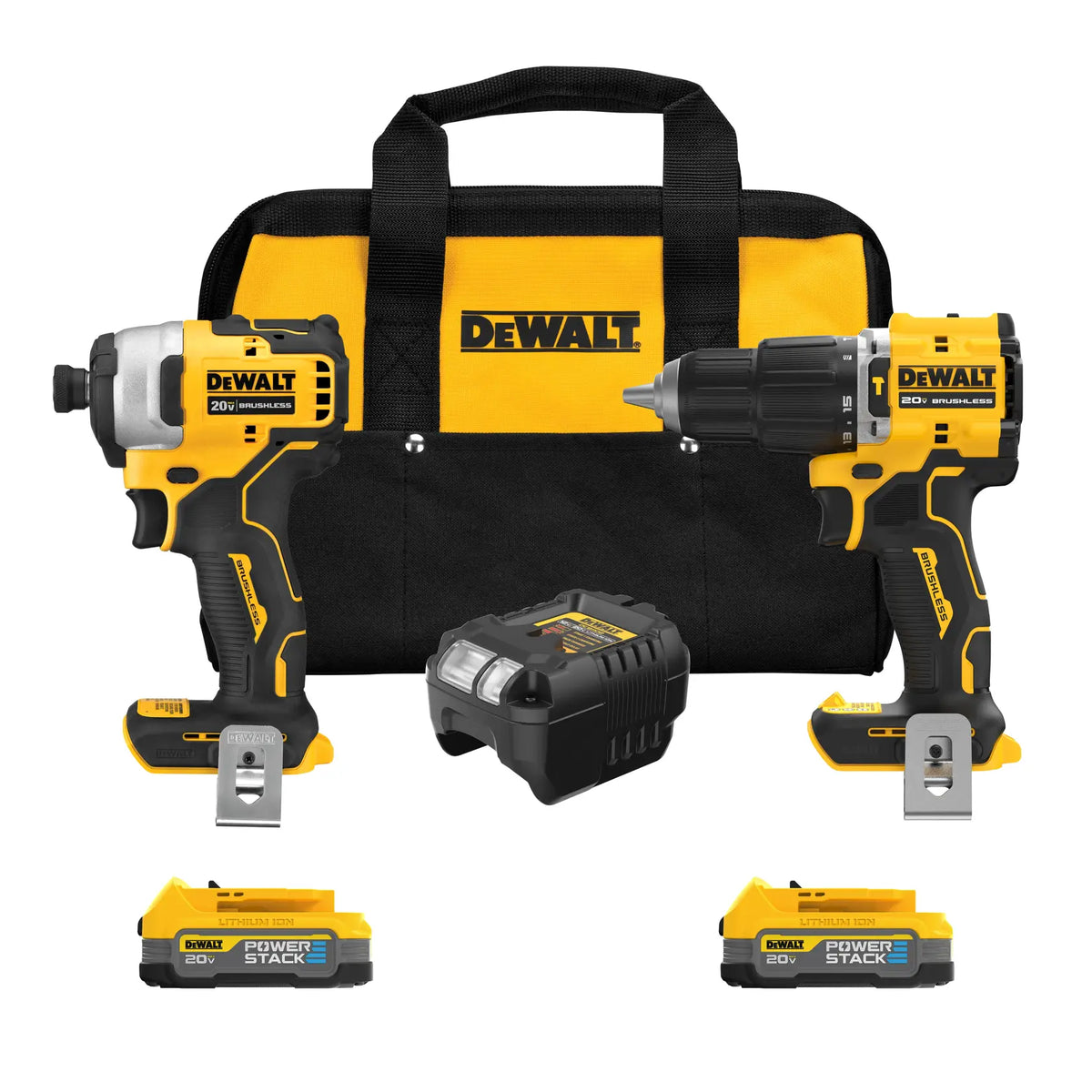 DeWalt DCK226E2 20V MAX Lithium-Ion Cordless 2-Tool Combo Kit with (2) POWERSTACK 1.7Ah Batteries and Charger - image 1