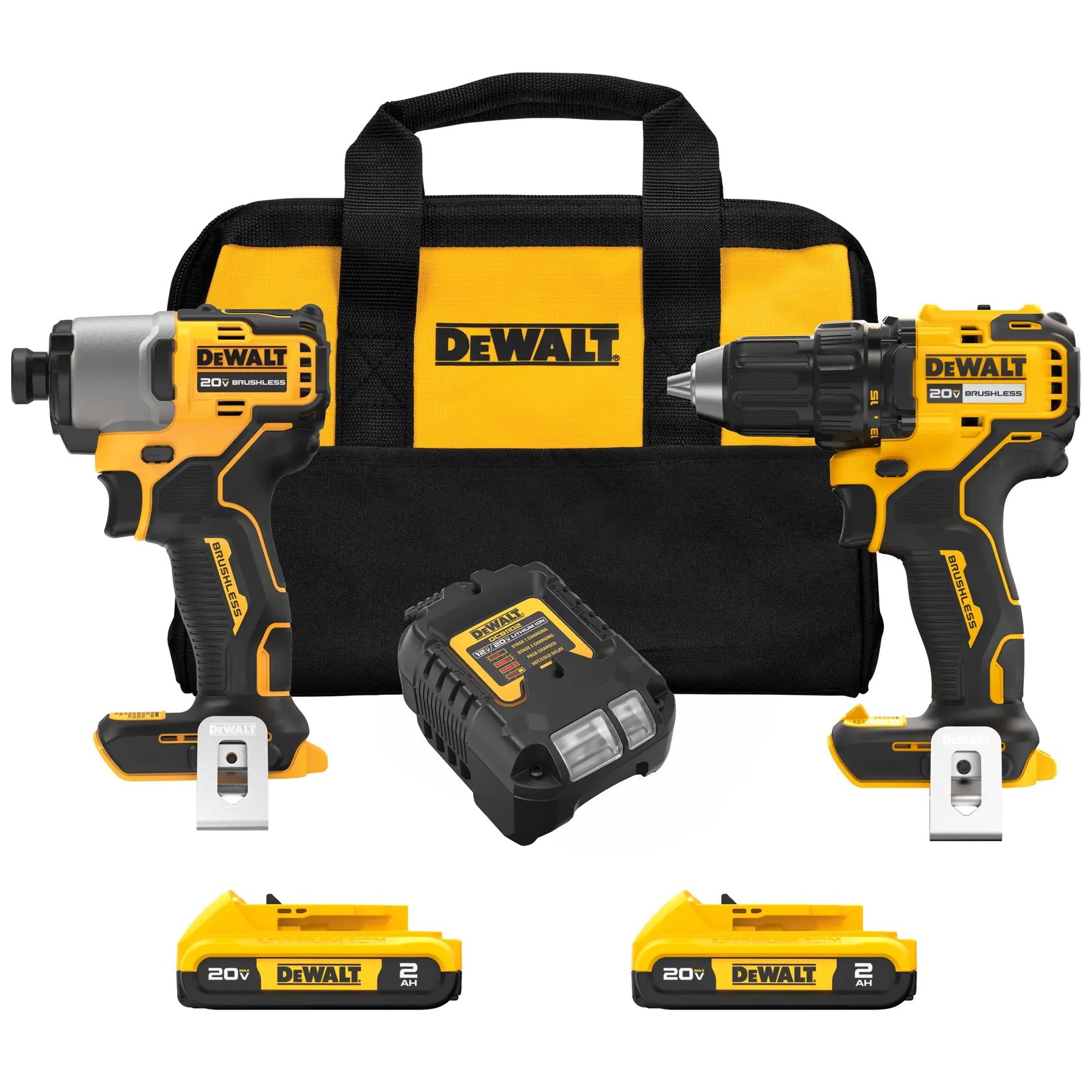 DeWalt DCK227D2 20V MAX Brushless Cordless Drill/Driver And Impact Driver Combo Kit - image 1