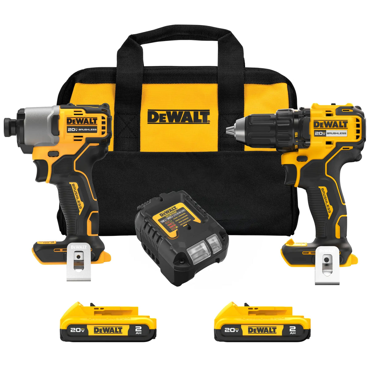 DeWalt DCK227D2 20V MAX Brushless Cordless Drill/Driver And Impact Driver Combo Kit - image 1