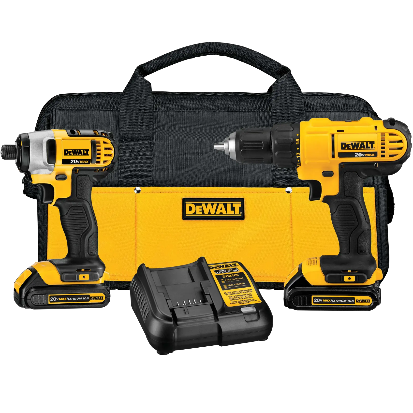 DeWalt DCK240C2 20V MAX 1.3 Ah Drill Driver/Impact Driver Combo Kit - image 1