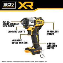 DeWalt DCK250QQ2 20V MAX XR 2-Speed Hammer Drill & Impact 2-Tool Combo Kit - image 4