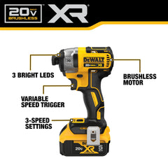 DeWalt DCK268P2 20V MAX Lithium-Ion Cordless Brushless Screwgun and Impact Combo Kit (2-Tool) with (2) 5.0Ah Batteries, Charger and Bag - image 4