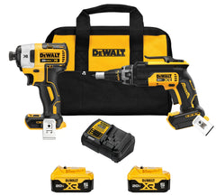 DeWalt DCK268P2 20V MAX Lithium-Ion Cordless Brushless Screwgun and Impact Combo Kit (2-Tool) with (2) 5.0Ah Batteries, Charger and Bag - image 1