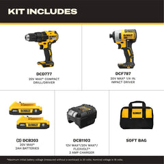DeWalt DCK277D2 20V MAX Brushless 2-Tool Combo Kit - image 2
