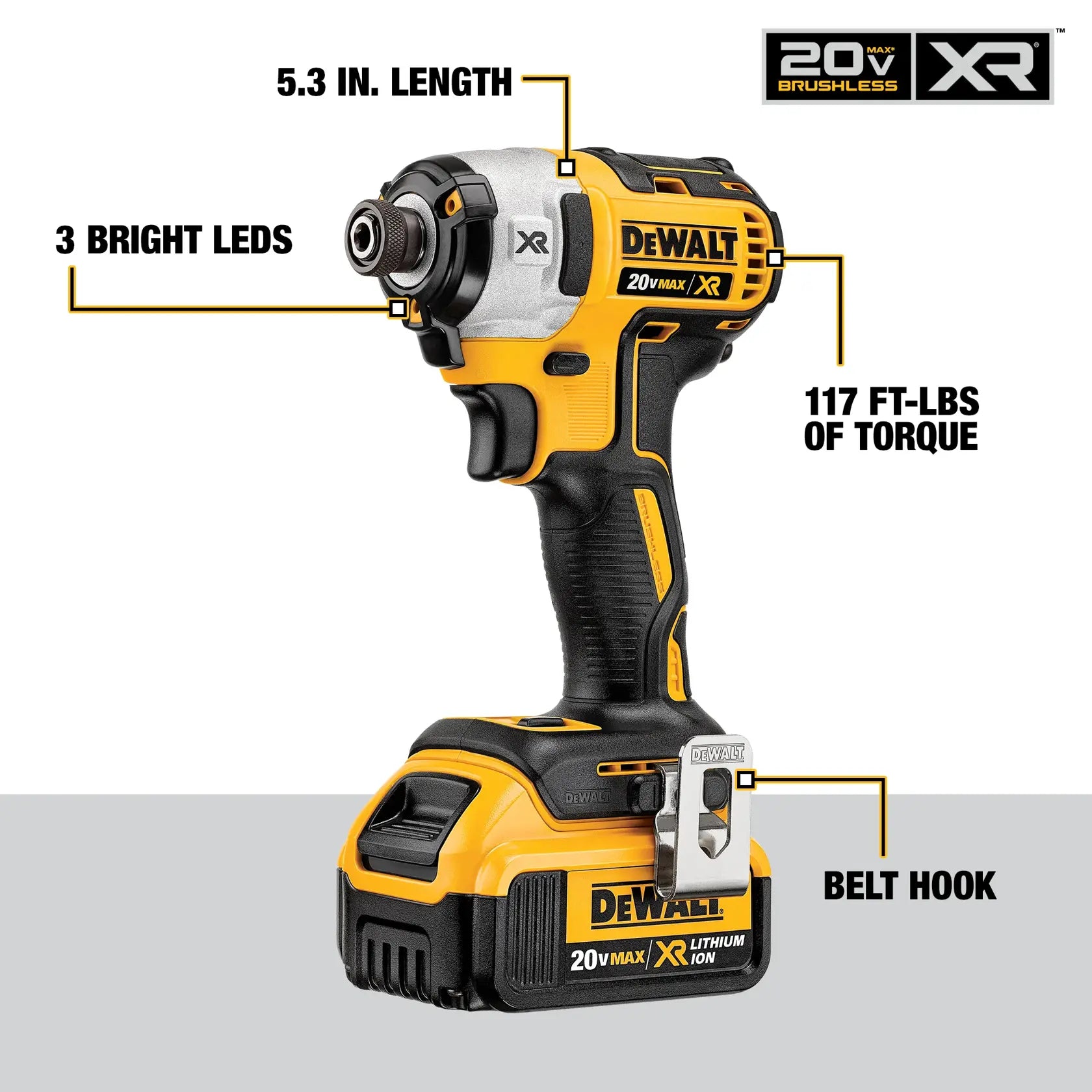 DeWalt DCK299P2 20V MAX XR Brushless Hammer Drill / Impact Driver Combo Kit (5.0Ah) - image 6