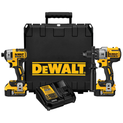 DeWalt DCK299P2 20V MAX XR Brushless Hammer Drill / Impact Driver Combo Kit (5.0Ah) - image 1