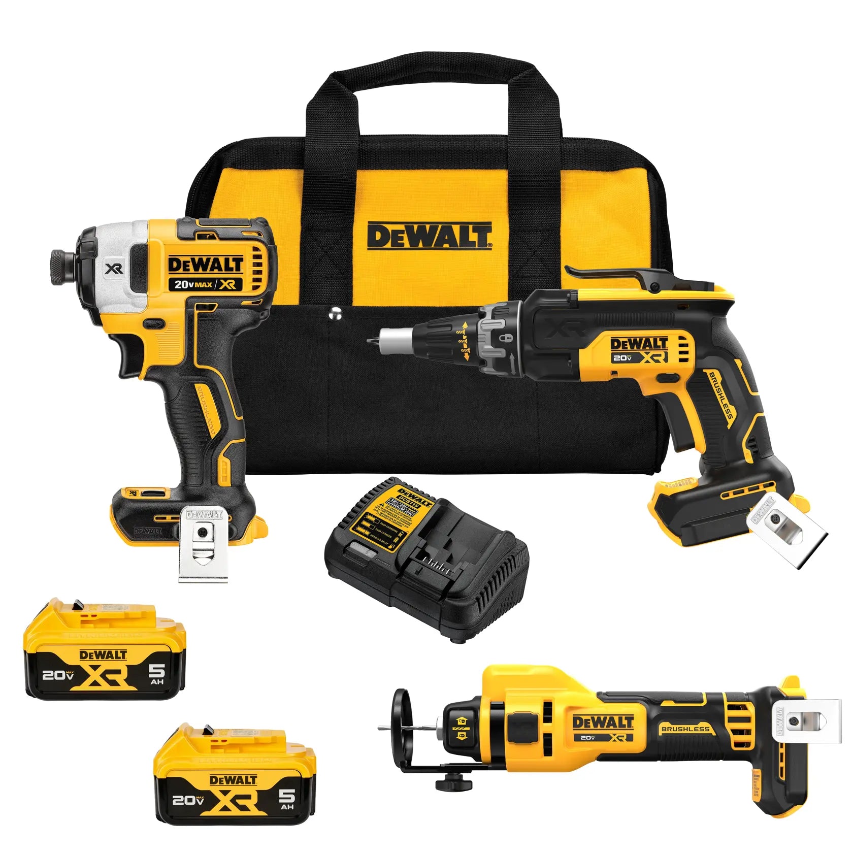 DeWalt DCK303P2 20V MAX XR Brushless 3-Tool Drywall Combo Kit (5.0Ah) - image 1