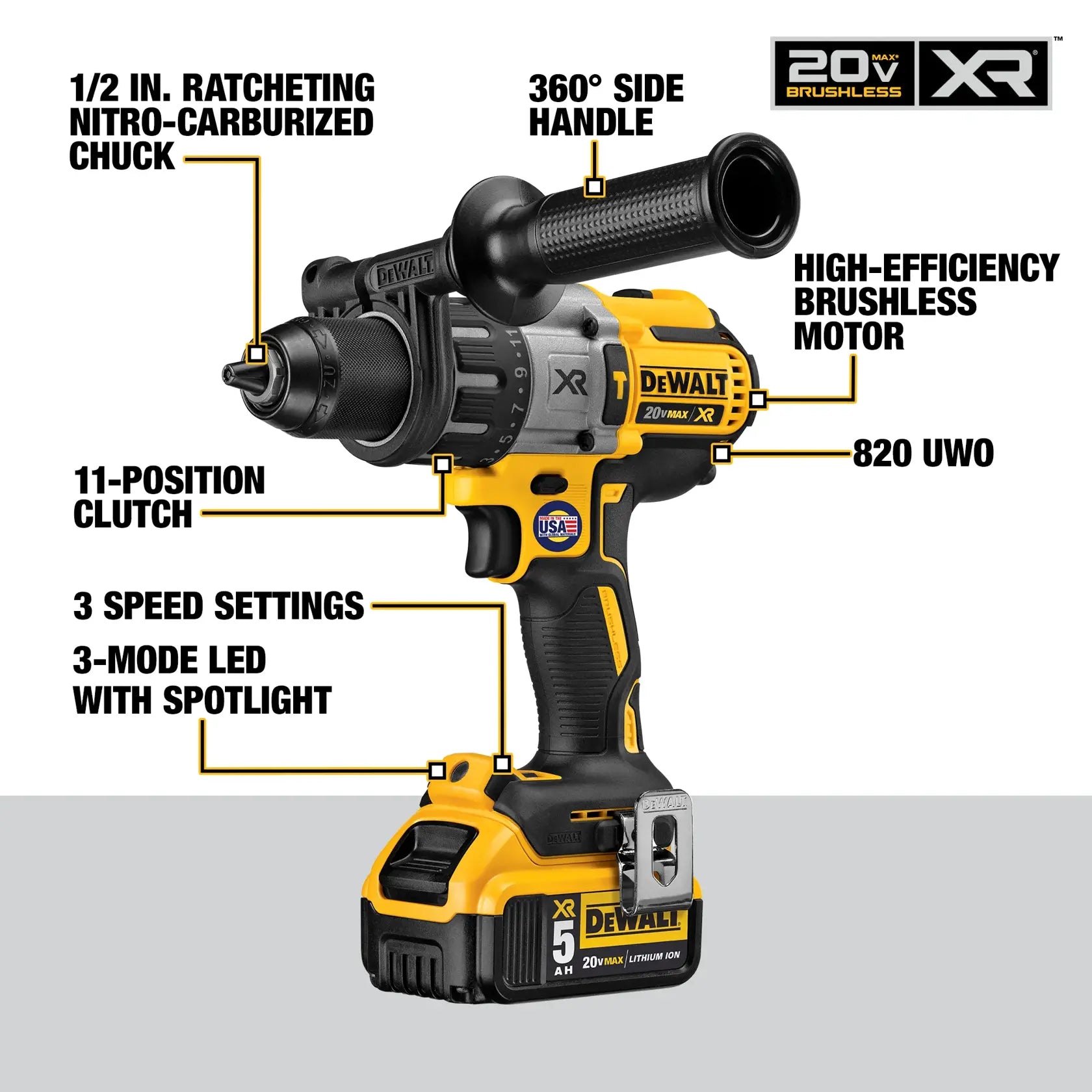 DeWalt DCK494P2 20V MAX XR Brushless Premium 4-Tool Kit (5.0Ah) - image 4