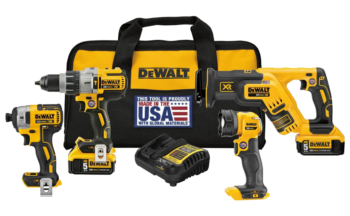 DeWalt DCK494P2 20V MAX XR Brushless Premium 4-Tool Kit (5.0Ah) - image 1