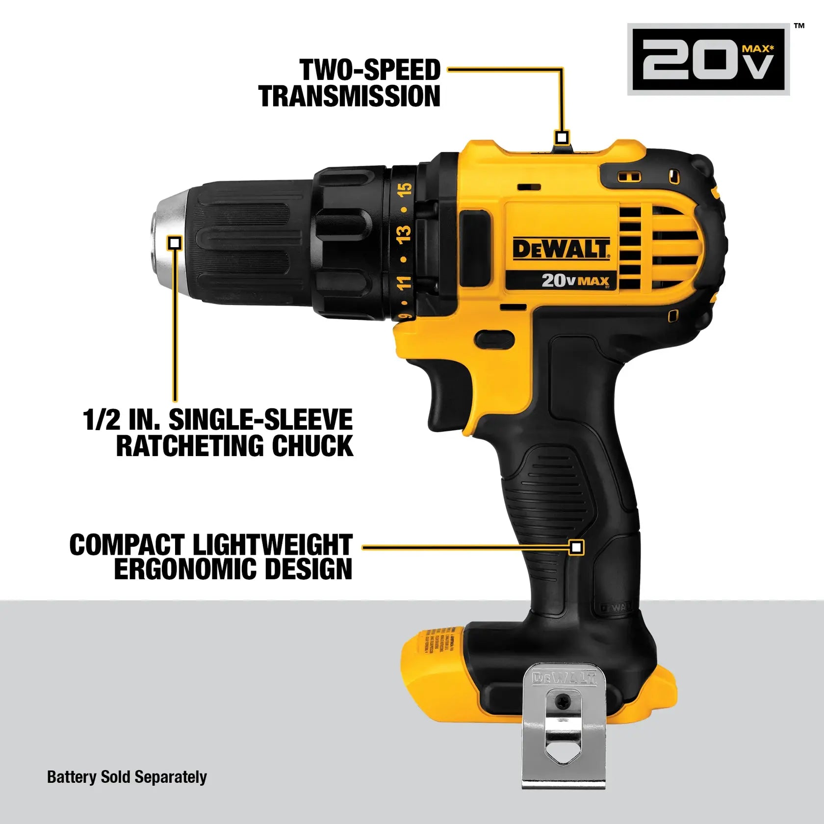 DeWalt DCK521D2 20V MAX Compact Cordless 5-tool Combo Kit - image 3