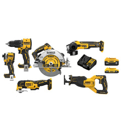 DeWalt DCK650D1P1 20V MAX Lithium-Ion Cordless 6-Tool Combo Kit with 5.0 Ah and 2.0 Ah Batteries and Charger - image 1