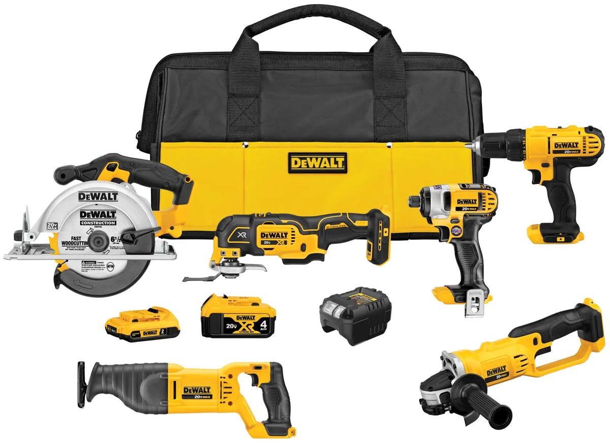 DeWalt DCK661D1M1 20V MAX Cordless 6 Tool Combo Kit with (1) 20V 4.0Ah Battery, (1) 20V 2.0Ah Battery, and Charger - image 1