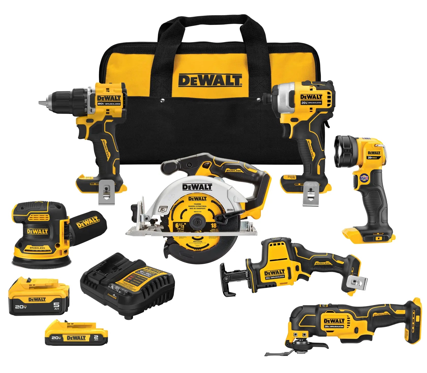 DeWalt DCK700D1P1 20V MAX XR Brushless 7-Tool Combo Kit - image 1