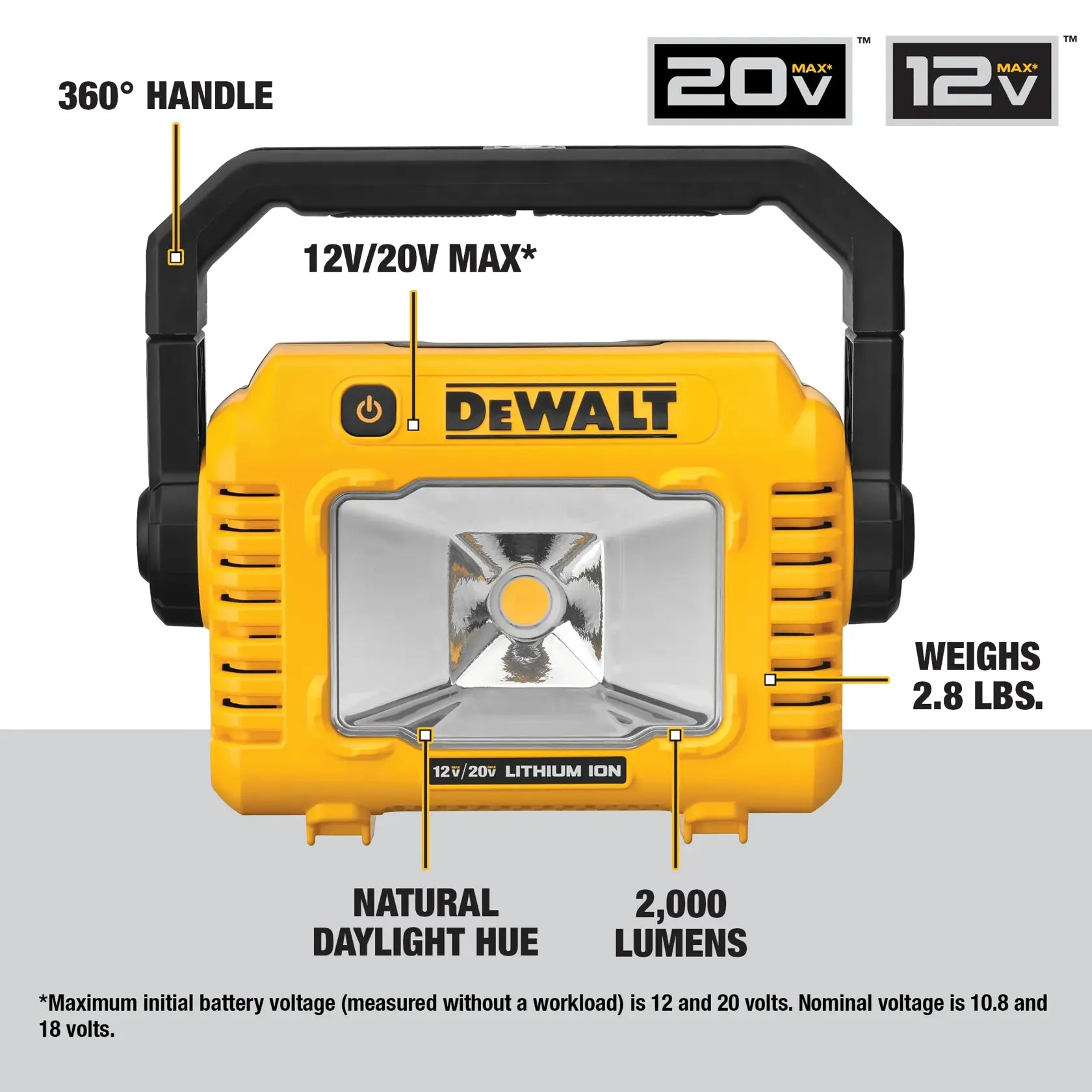DeWalt DCL077B 12V/20V MAX Compact Task Light (Tool Only) - image 4