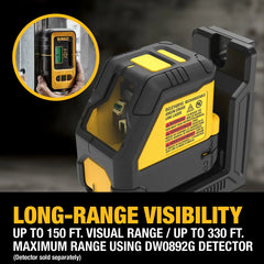 DeWalt DCLE14201GB USB Rechargeable Green Cross Line Laser Base Kit - image 4