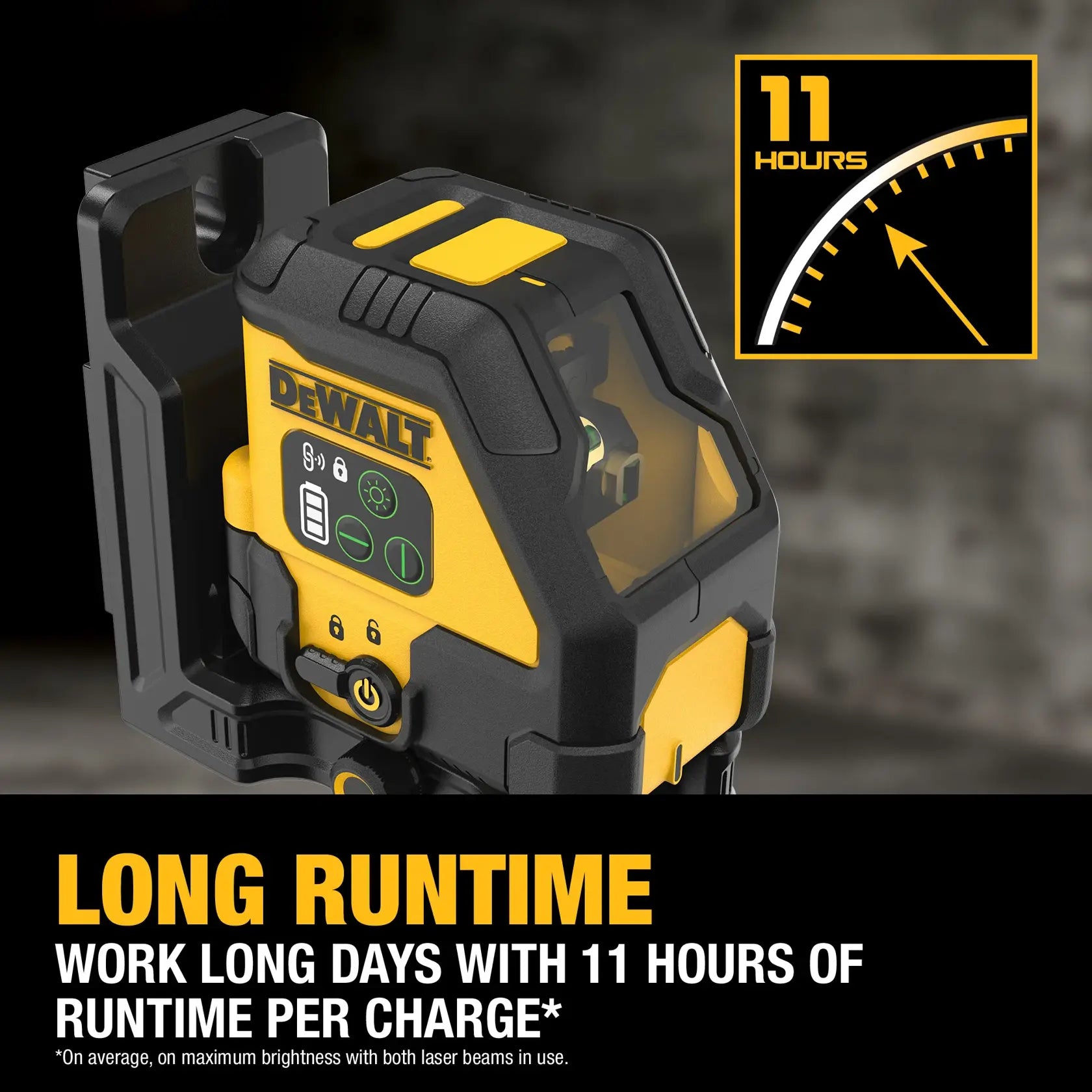 DeWalt DCLE14201GB USB Rechargeable Green Cross Line Laser Base Kit - image 5