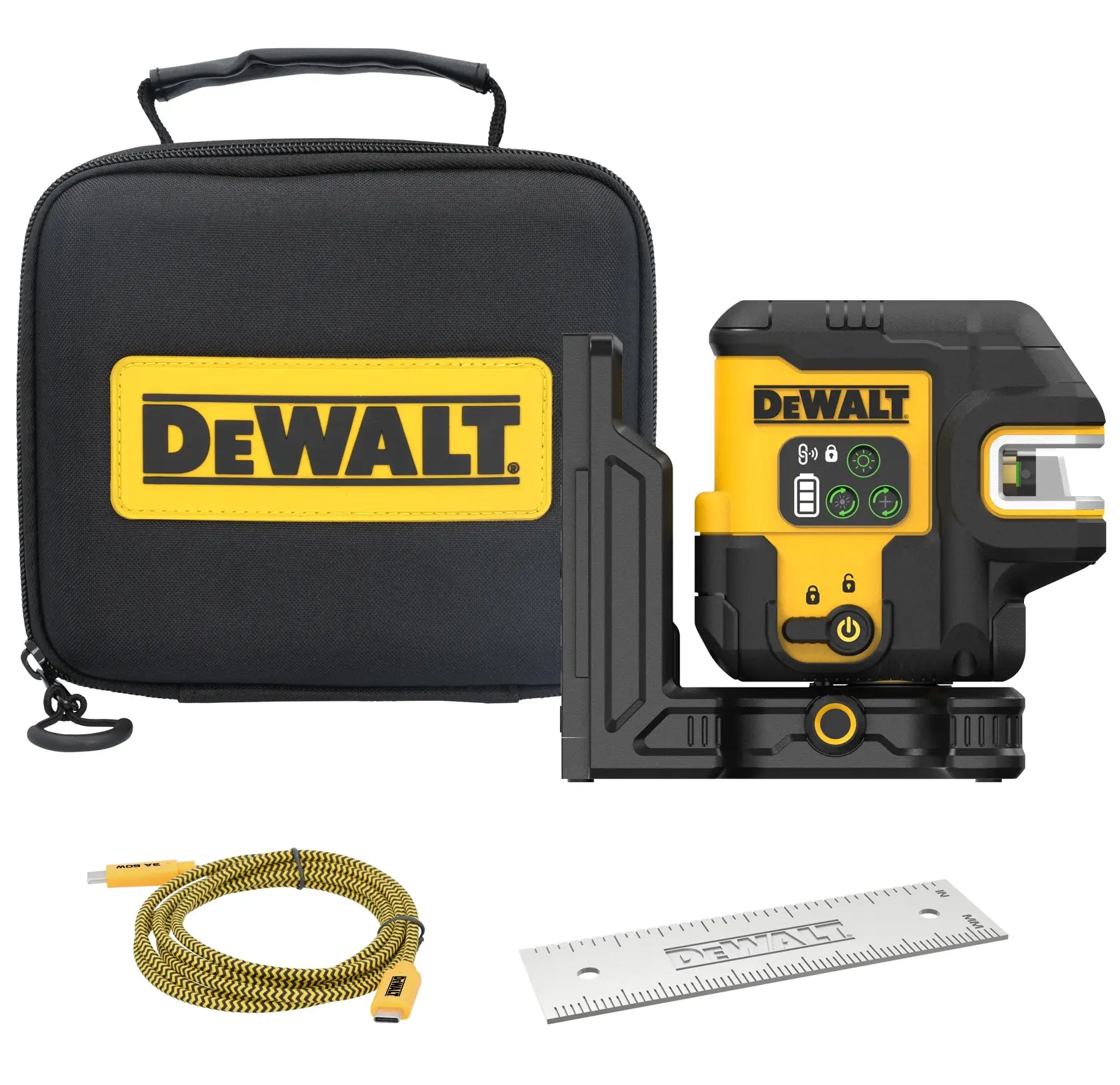 DeWalt DCLE14251GB USB Green 5-Spot & Crossline Laser Base Kit - image 1