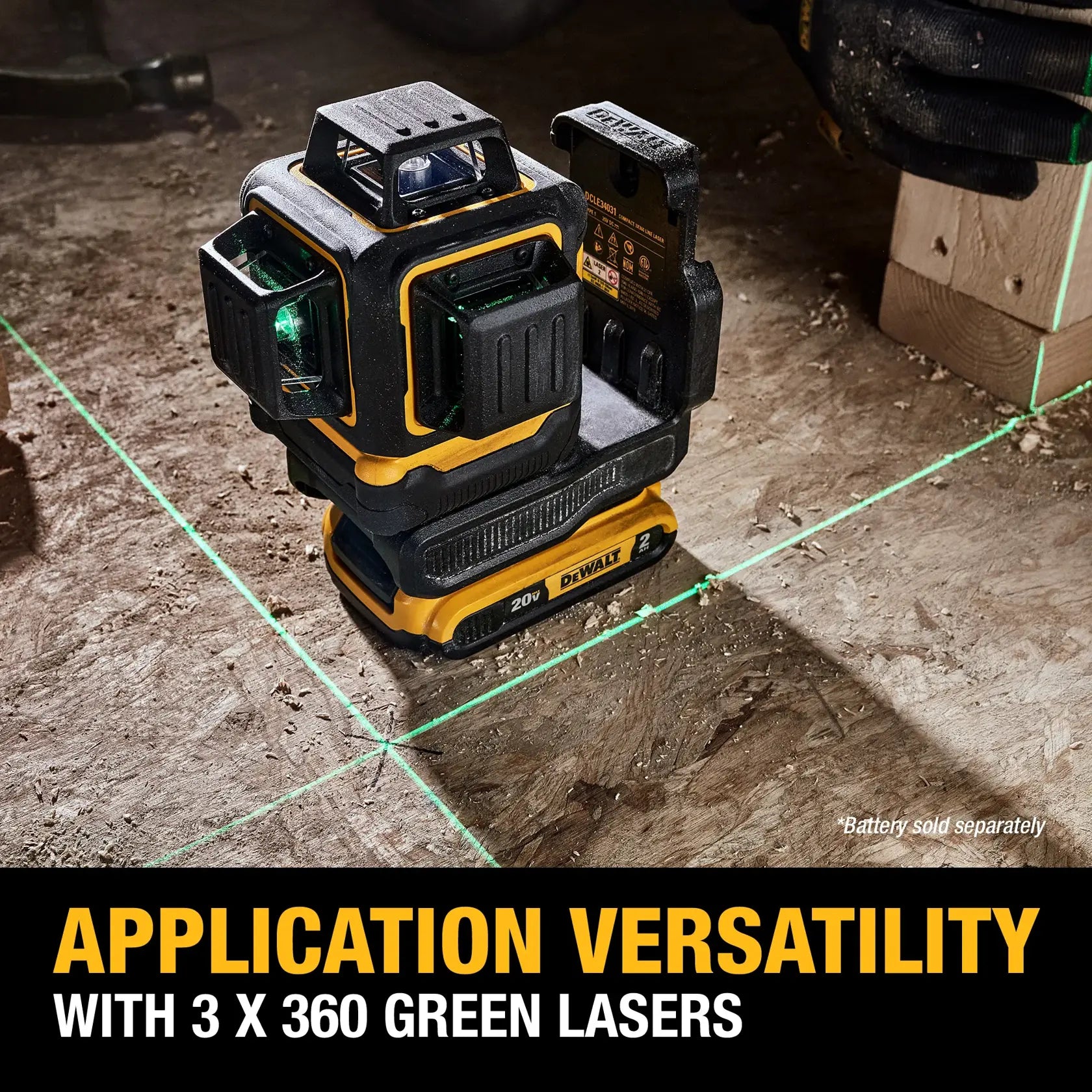DeWalt DCLE34031B 20V 3 x 360 Line Laser (Tool Only) - image 7