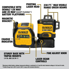 DeWalt DCLE34033D1 20V MAX XR 3 x 360° High Precision Green Laser - image 4