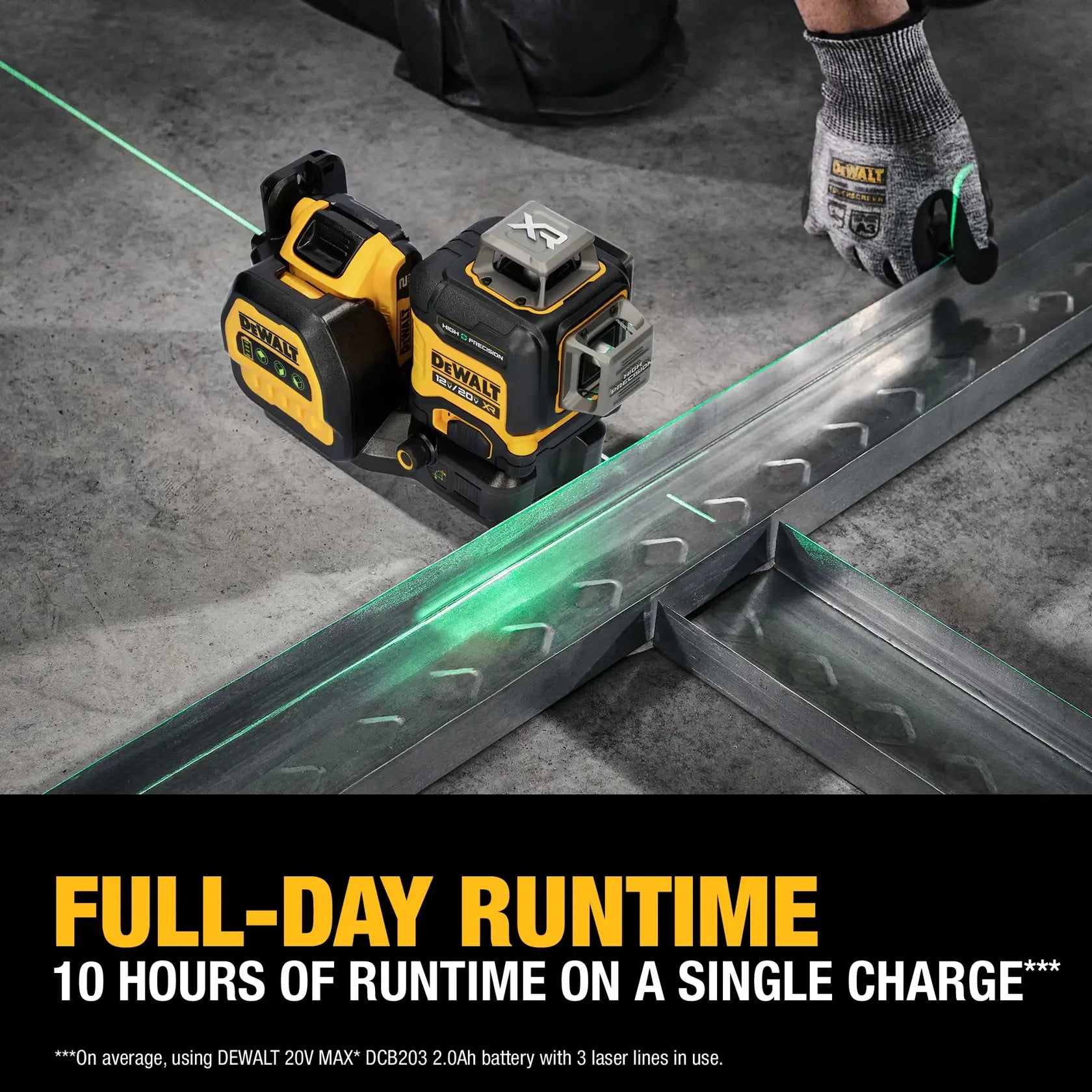 DeWalt DCLE34033D1 20V MAX XR 3 x 360° High Precision Green Laser - image 6