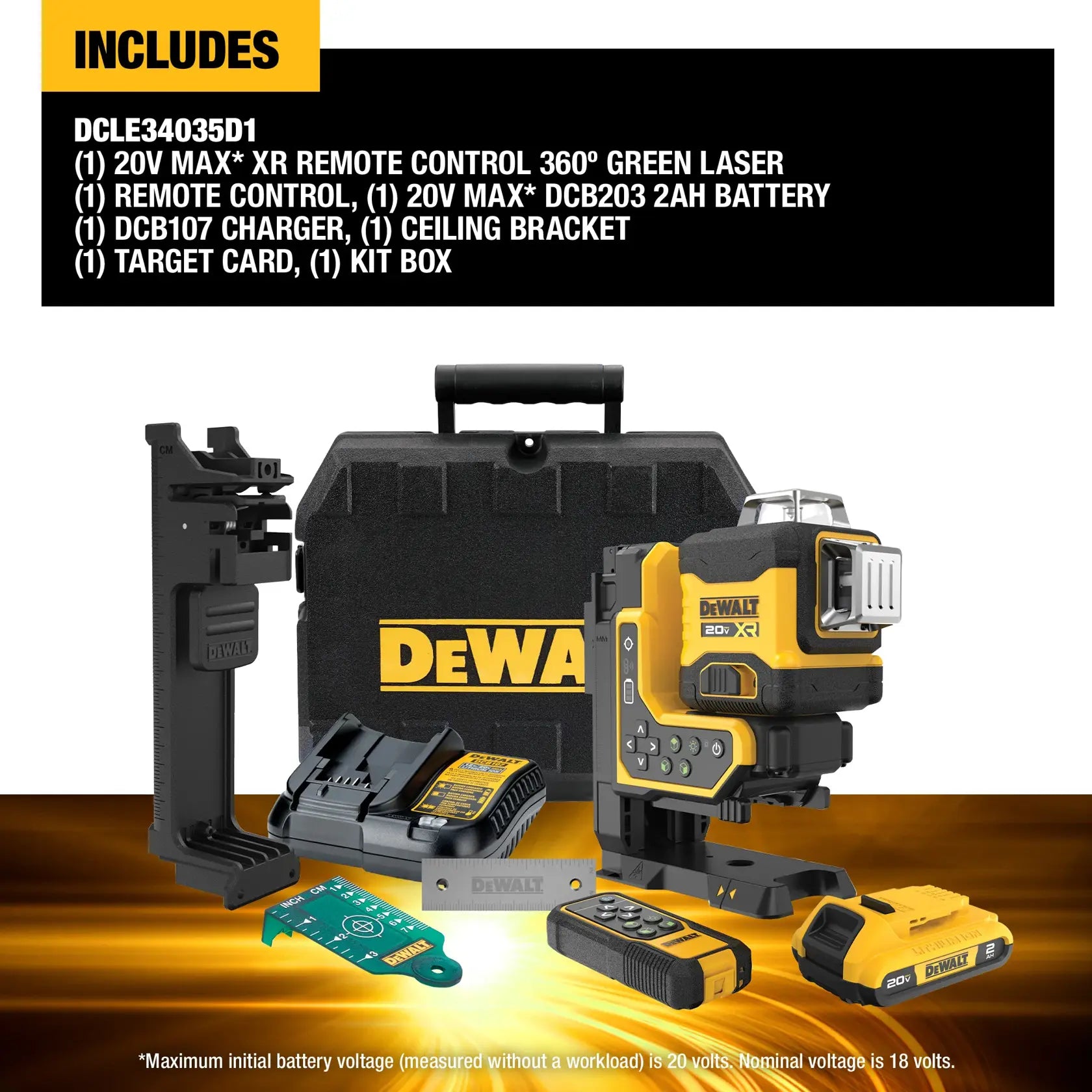DeWalt DCLE34035D1 20V MAX XR Remote Control 360° Line Laser Kit - image 4