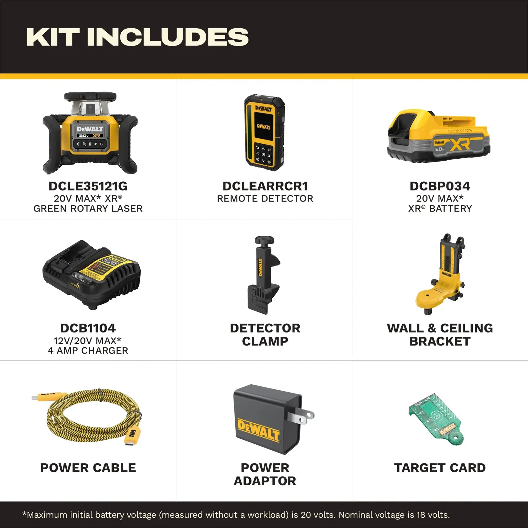 DeWalt DCLE35121GE1F 20V MAX XR Green Rotary Laser Framer Kit - image 2