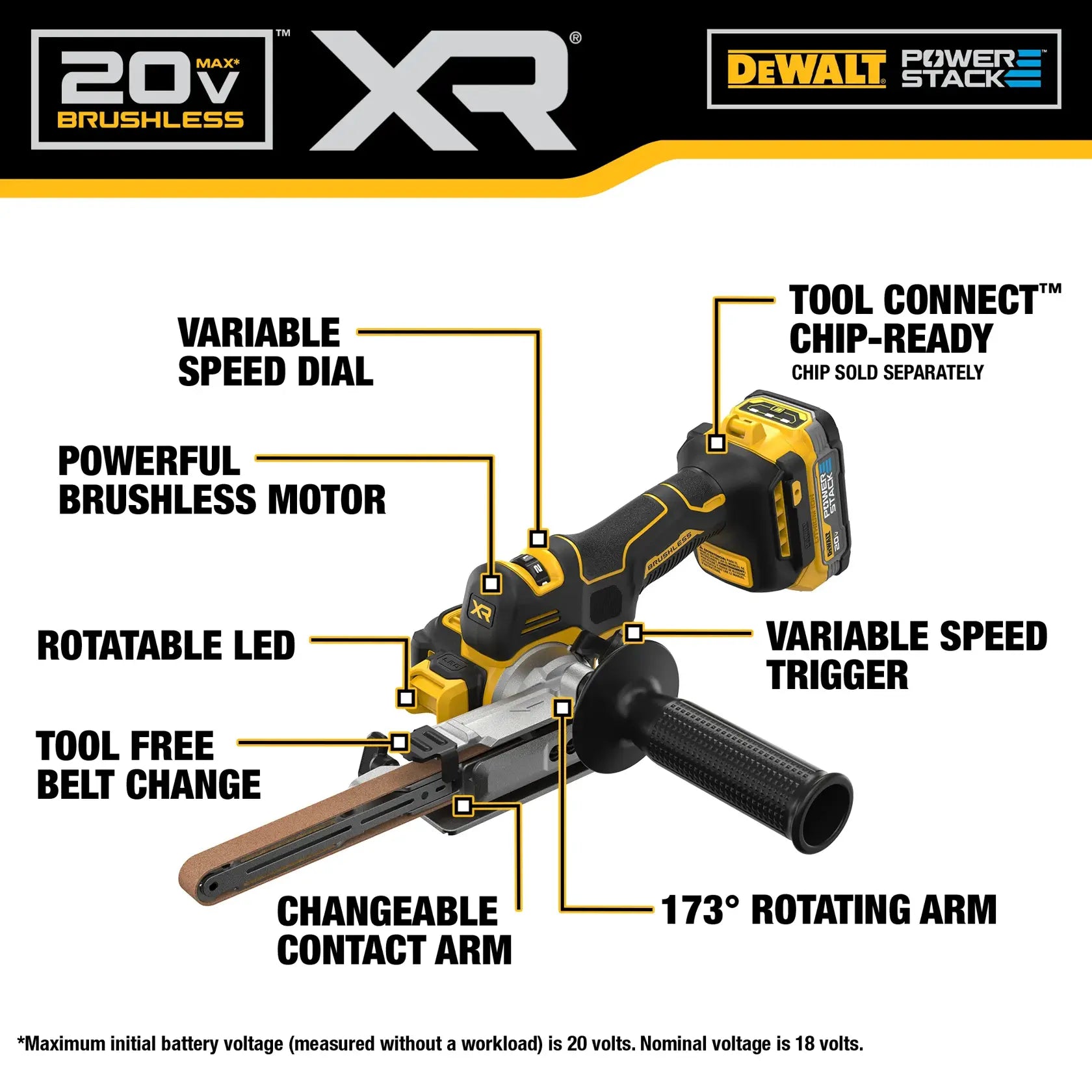 DeWalt DCM200E1 20V MAX XR 18-in Band File Kit - image 5