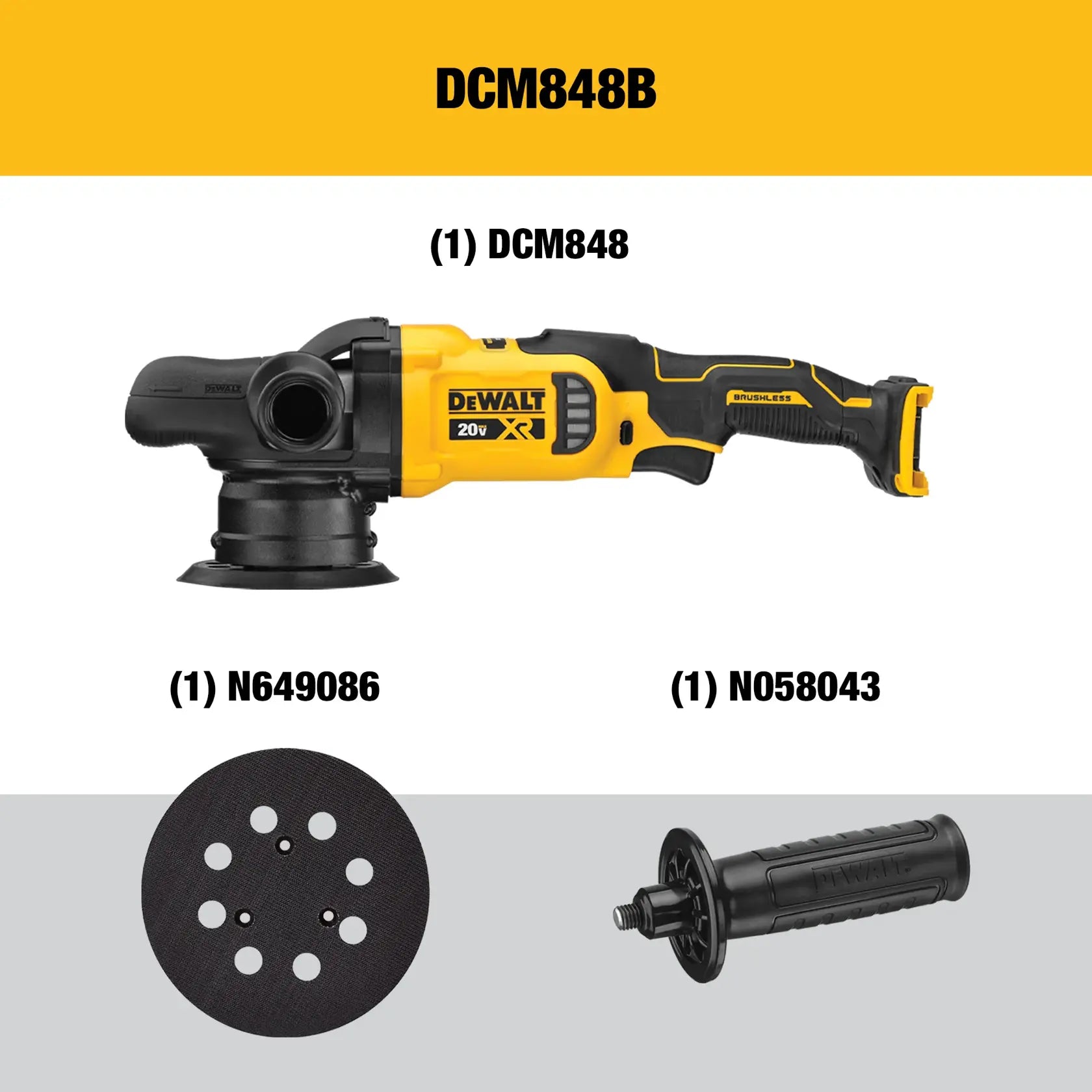 DeWalt DCM848B 20V MAX XR 5-in Cordless Variable-Speed Random Orbit Polisher (Tool Only) - image 4