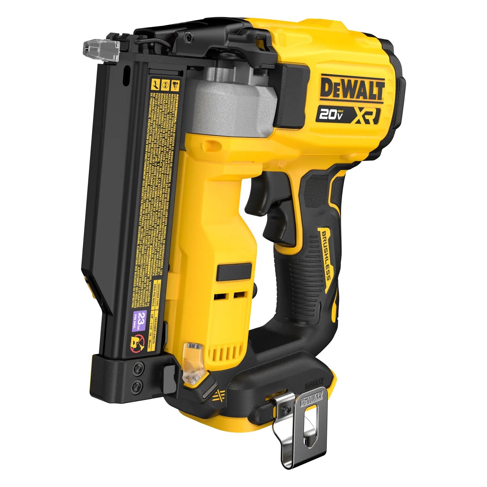 DeWalt DCN623B 20V MAX XR(R) Brushless Cordless 23ga Pin Nailer (Tool Only) - image 3