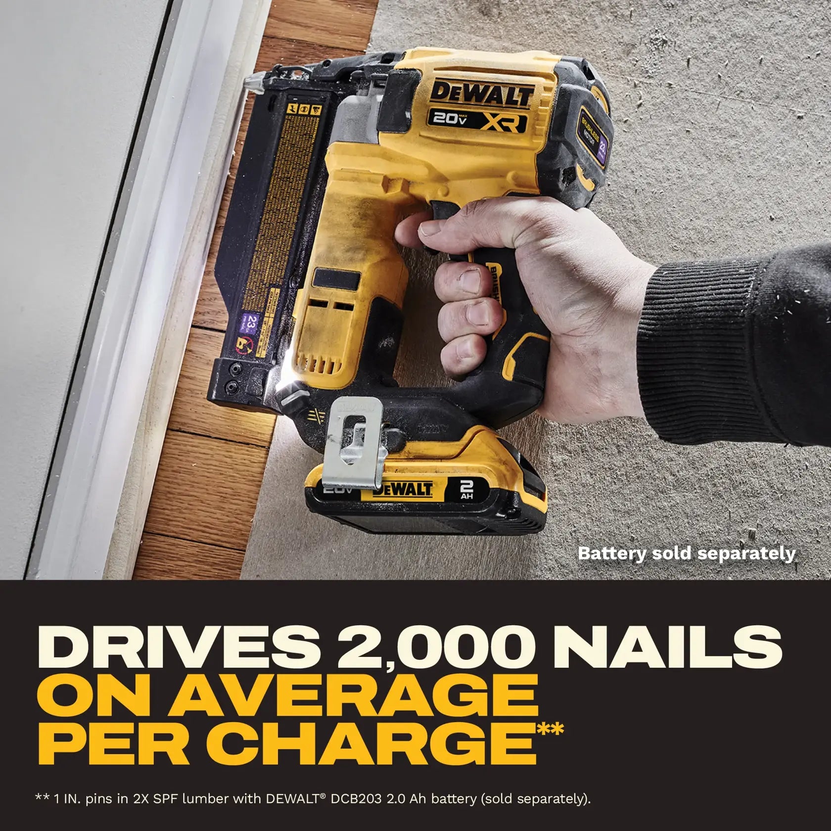 DeWalt DCN623B 20V MAX XR(R) Brushless Cordless 23ga Pin Nailer (Tool Only) - image 6