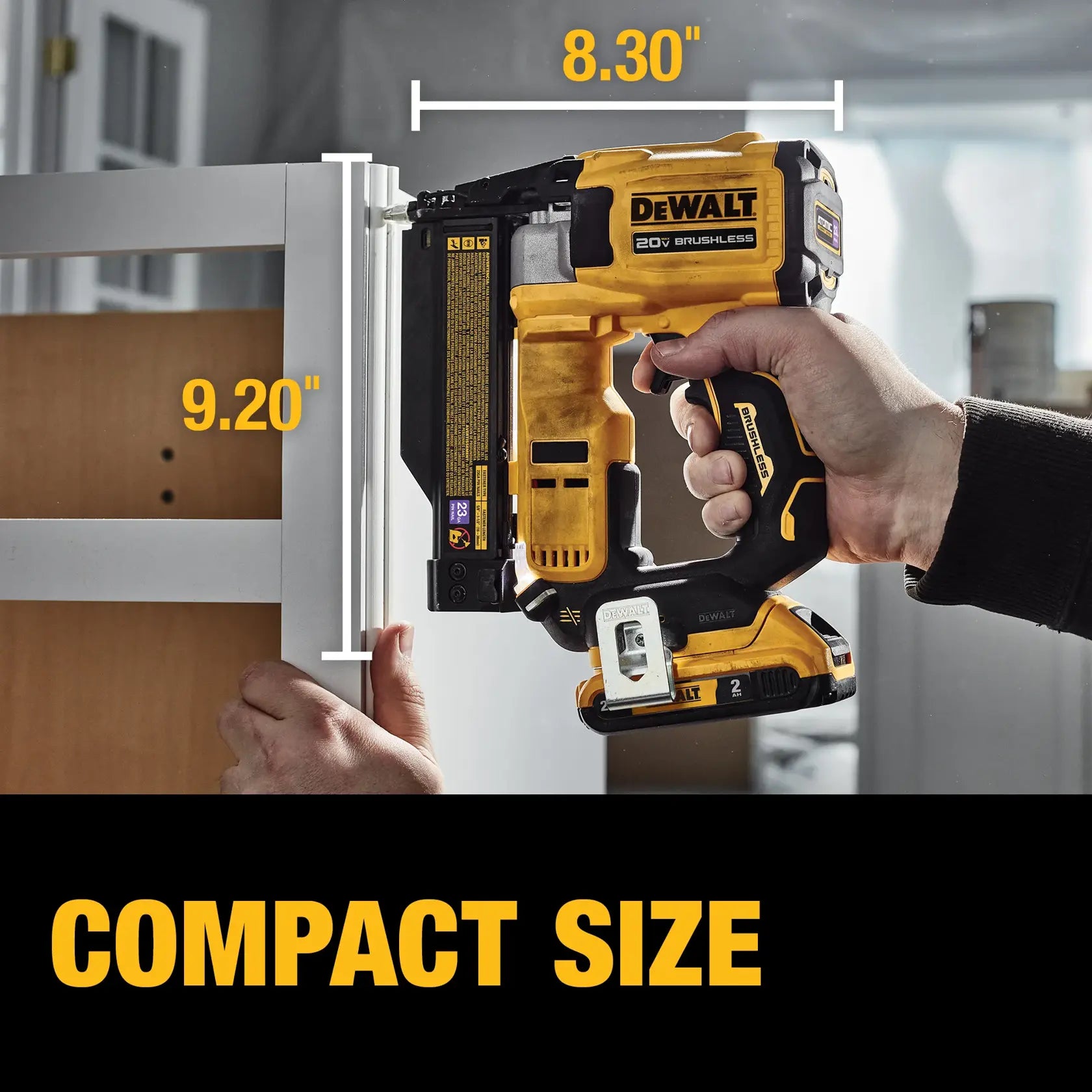 DeWalt DCN623D1 ATOMIC COMPACT SERIES 20V MAX Brushless Cordless 23ga Pin Nailer Kit - image 6