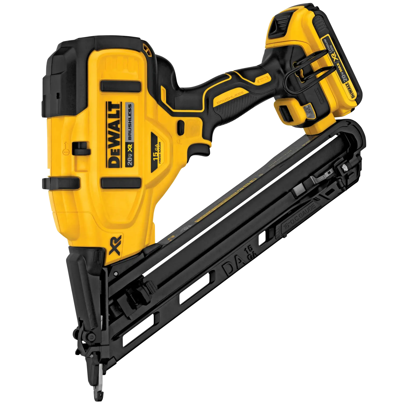 DeWalt DCN650D1 20V MAX XR 15ga Cordless Angle Finish Nailer Kit - image 2