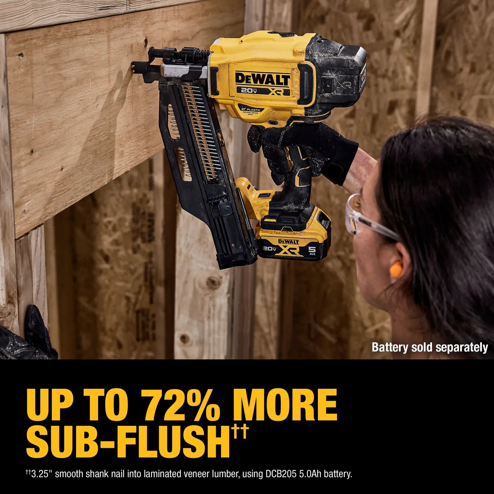 DeWalt DCN920B 20V MAX XR Brushless Cordless 21° Plastic Collated Framing Nailer (Tool Only) - image 7