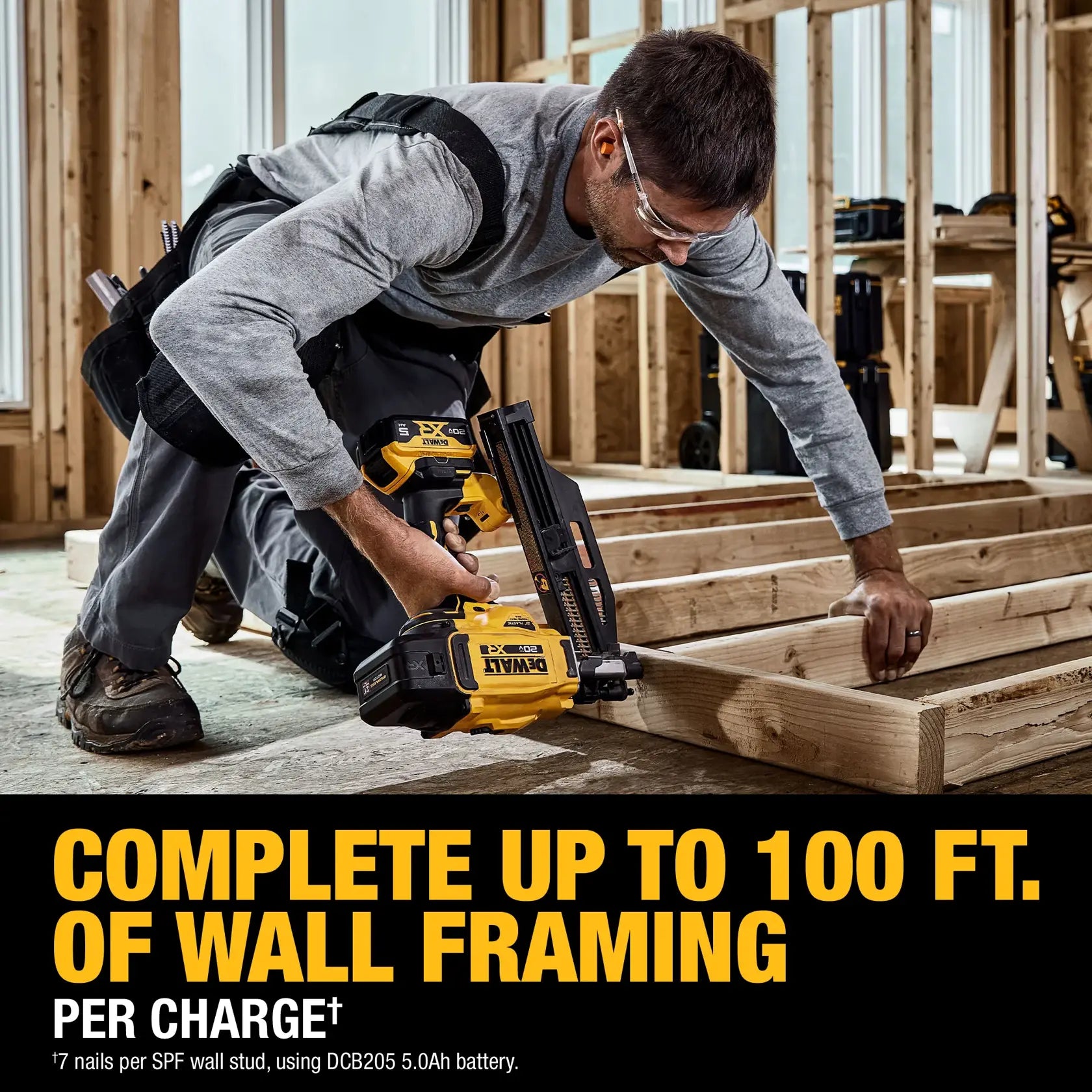 DeWalt DCN920P1 20V MAX XR Brushless Cordless 21° Plastic Collated Framing Nailer Kit - image 7