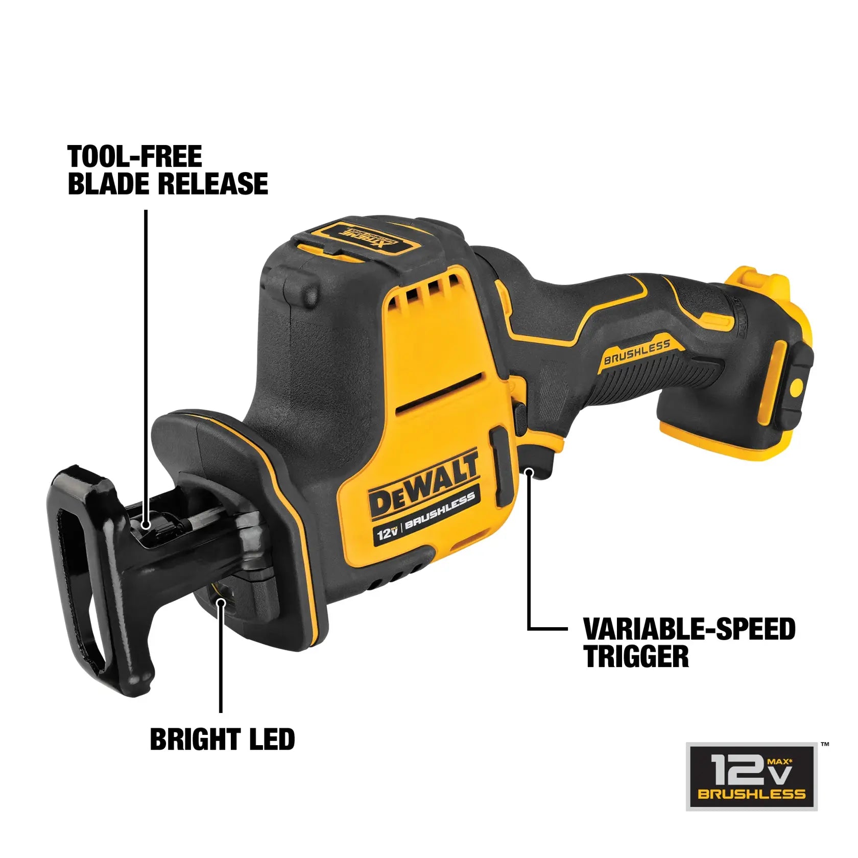 DeWalt DCS312B 12V MAX Brushless Cordless One-Handed Reciprocating Saw (Tool Only) - image 6