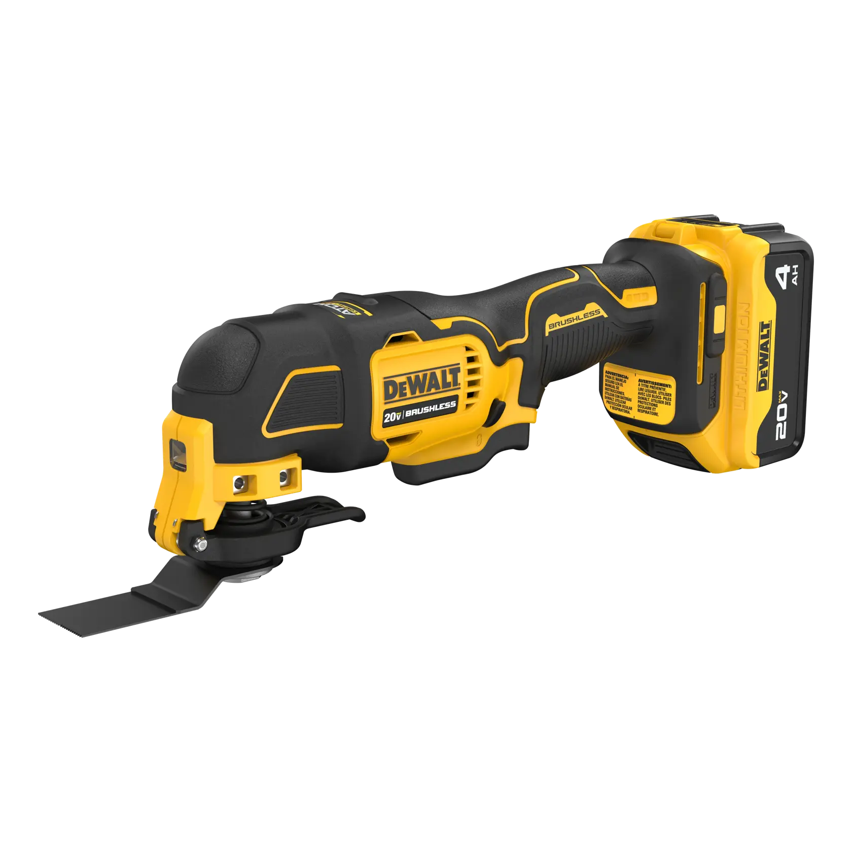 DeWalt DCS354PK ATOMIC 20V MAX Lithium-Ion Cordless Brushless Oscillating Tool Kit with 4.0 Ah Battery and (2) Blades - image 5