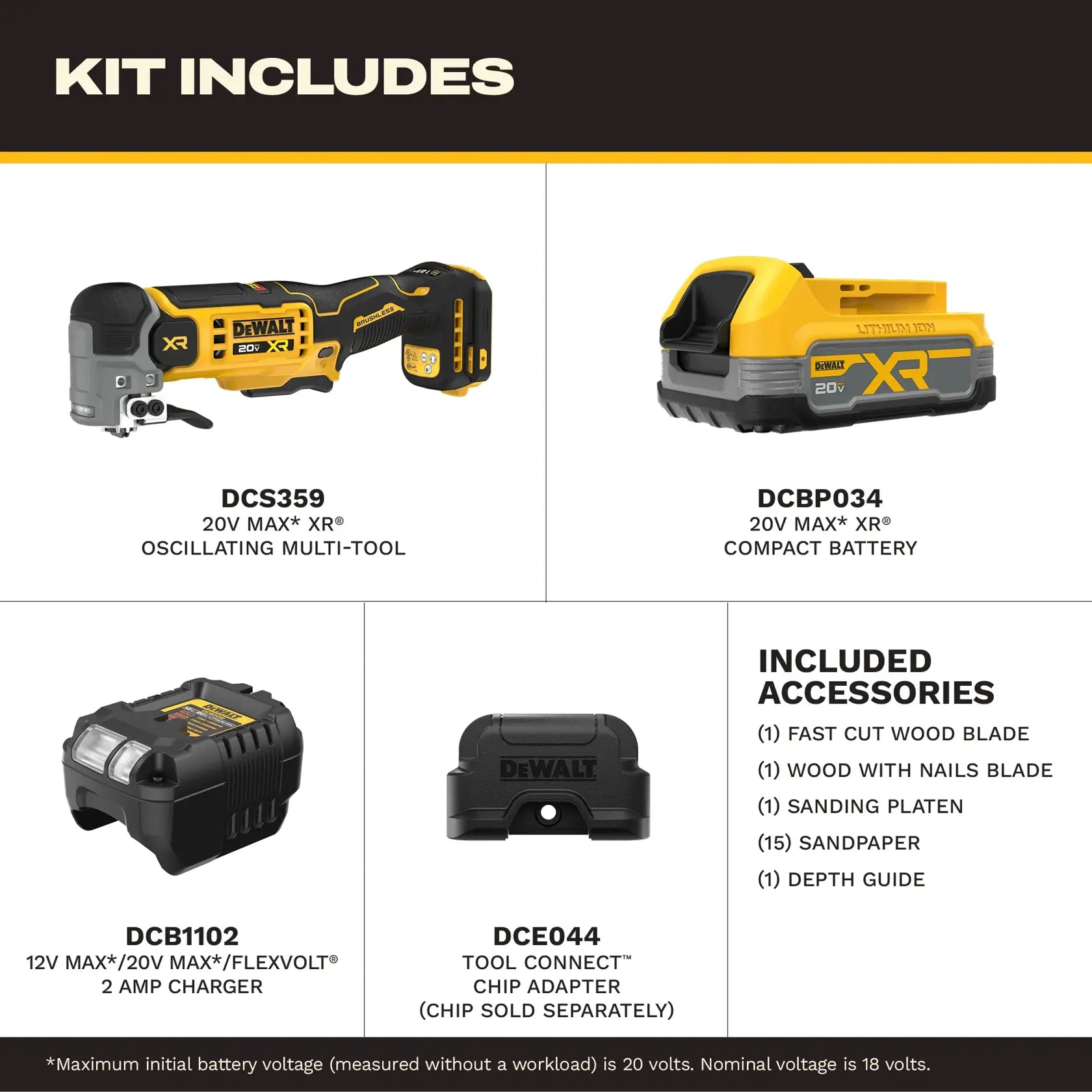 DeWalt DCS359E1 20V MAX XR Oscillating Multi-tool with (1) 1.7Ah Battery - image 4