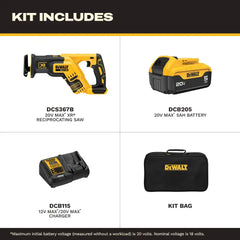 DeWalt DCS367P1 20V MAX XR Brushless Compact Reciprocating Saw Kit - image 4