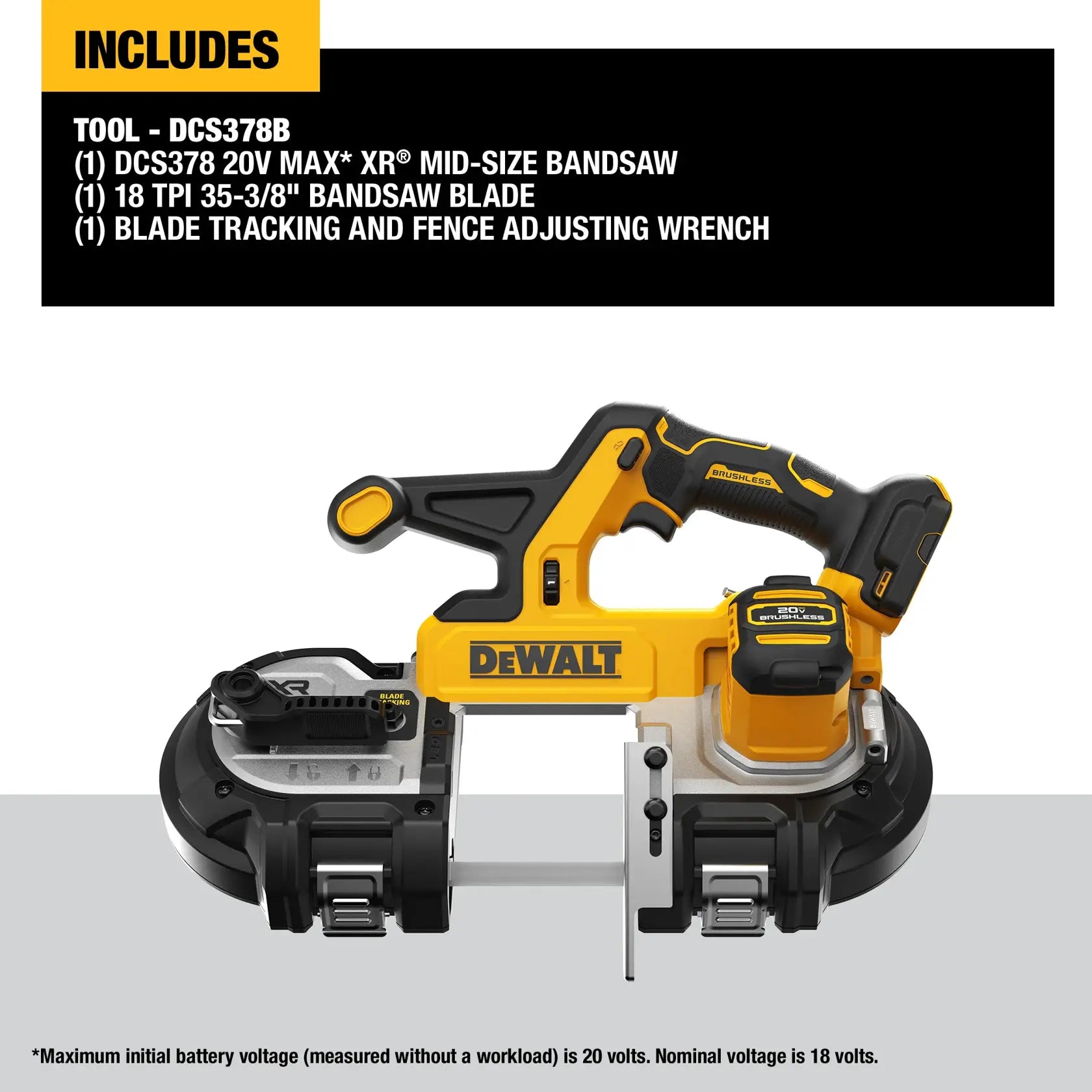 DeWalt DCS378B 20V MAX XR Mid-Size Bandsaw (Tool Only) - image 4