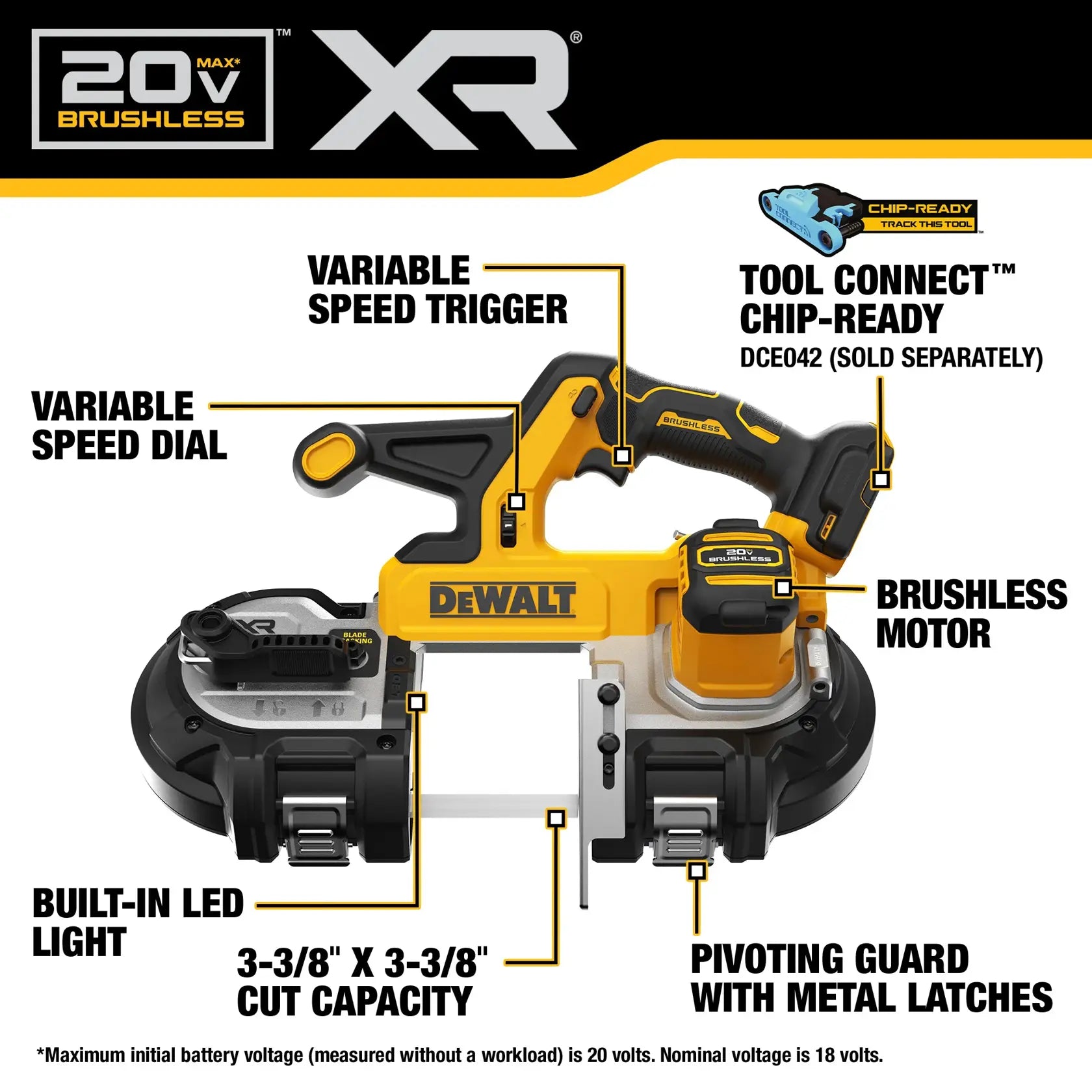DeWalt DCS378B 20V MAX XR Mid-Size Bandsaw (Tool Only) - image 5