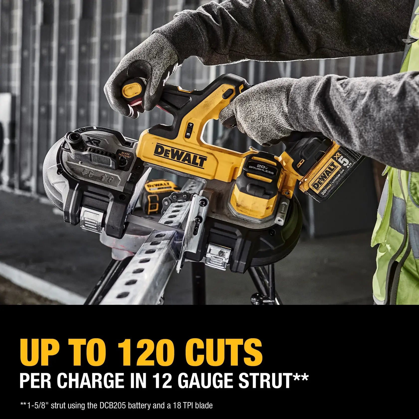 DeWalt DCS379P1 20V MAX XR Dual Trigger Mid-Size Bandsaw (5.0Ah Battery Kit) - image 6