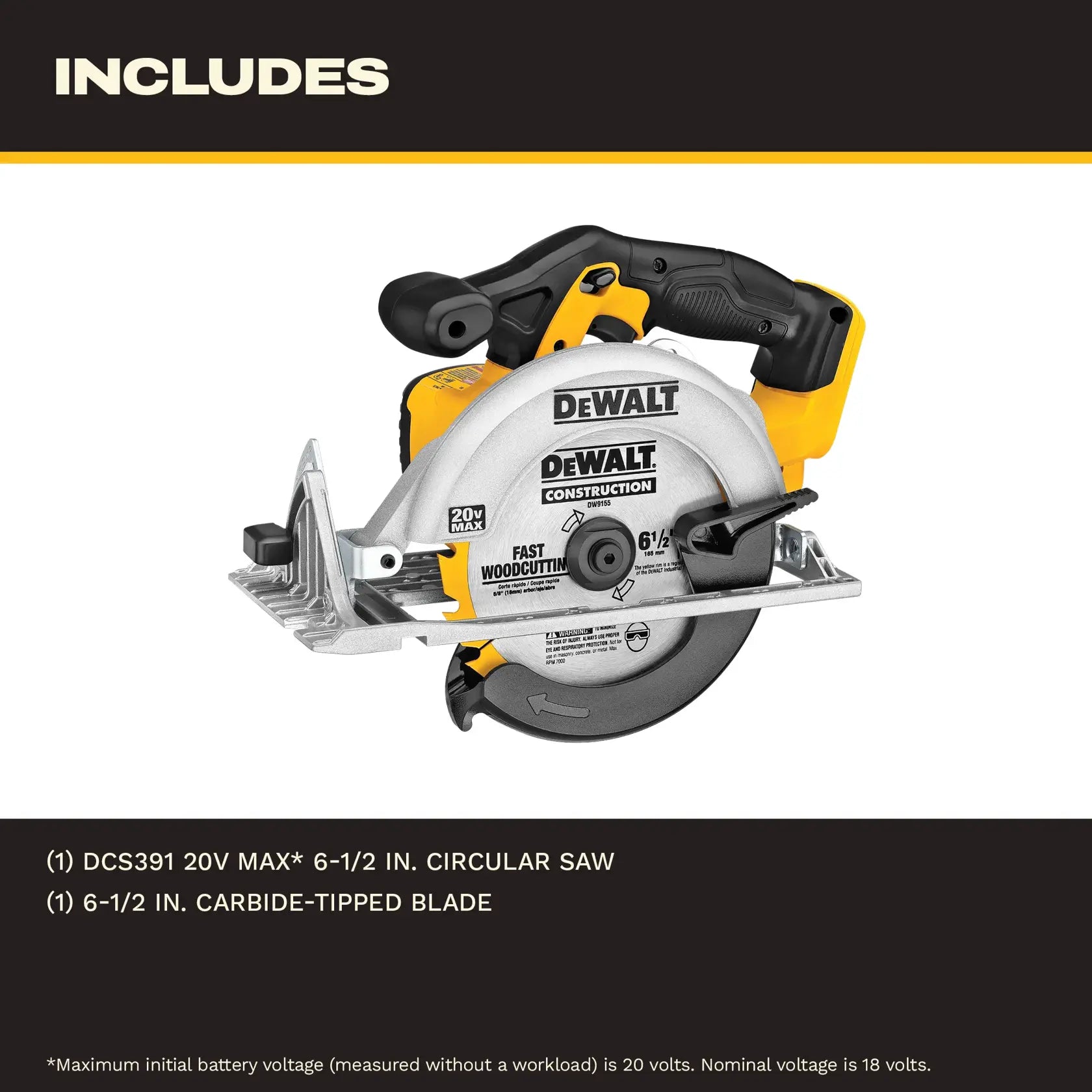 DeWalt DCS391B 20V MAX 6-1/2-in Circular Saw (Tool Only) - image 2
