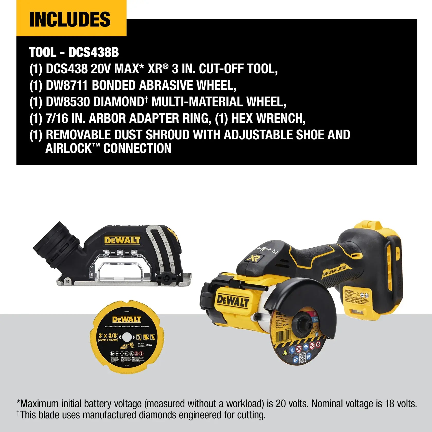 DeWalt DCS438B 20V MAX XR 3-in Brushless Cut-Off Tool (Tool Only) - image 4
