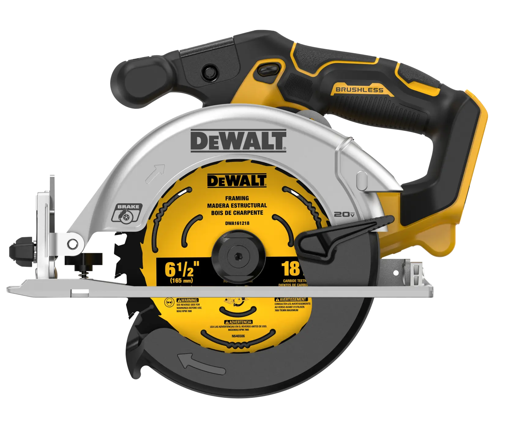 DeWalt DCS565B 20V MAX XR 6-1/2 in. Brushless Cordless Circular Saw (Tool Only) - image 2