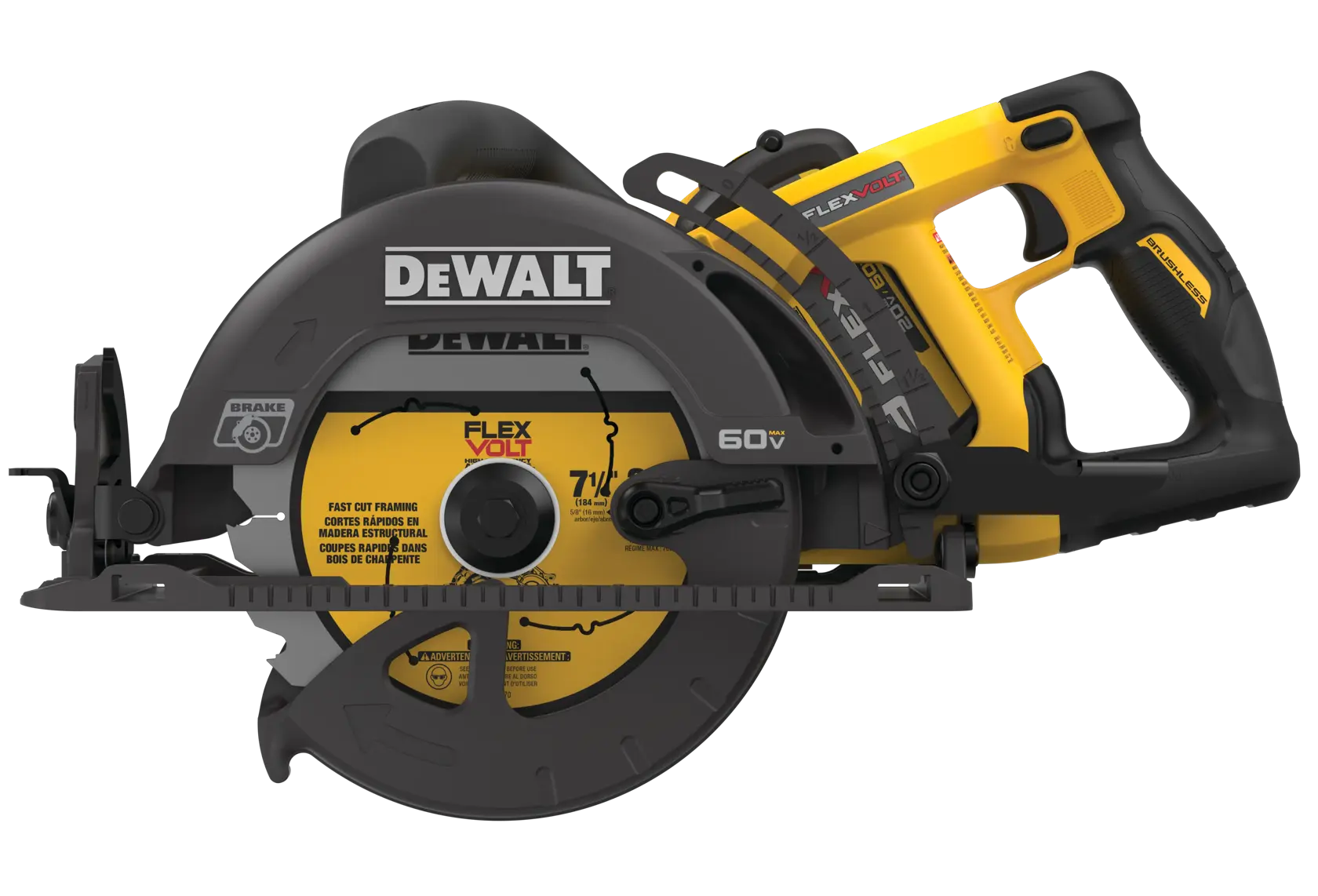 DeWalt DCS577X1 60V MAX Brushless Cordless 7-1/4-in Worm Drive Saw Kit - image 2
