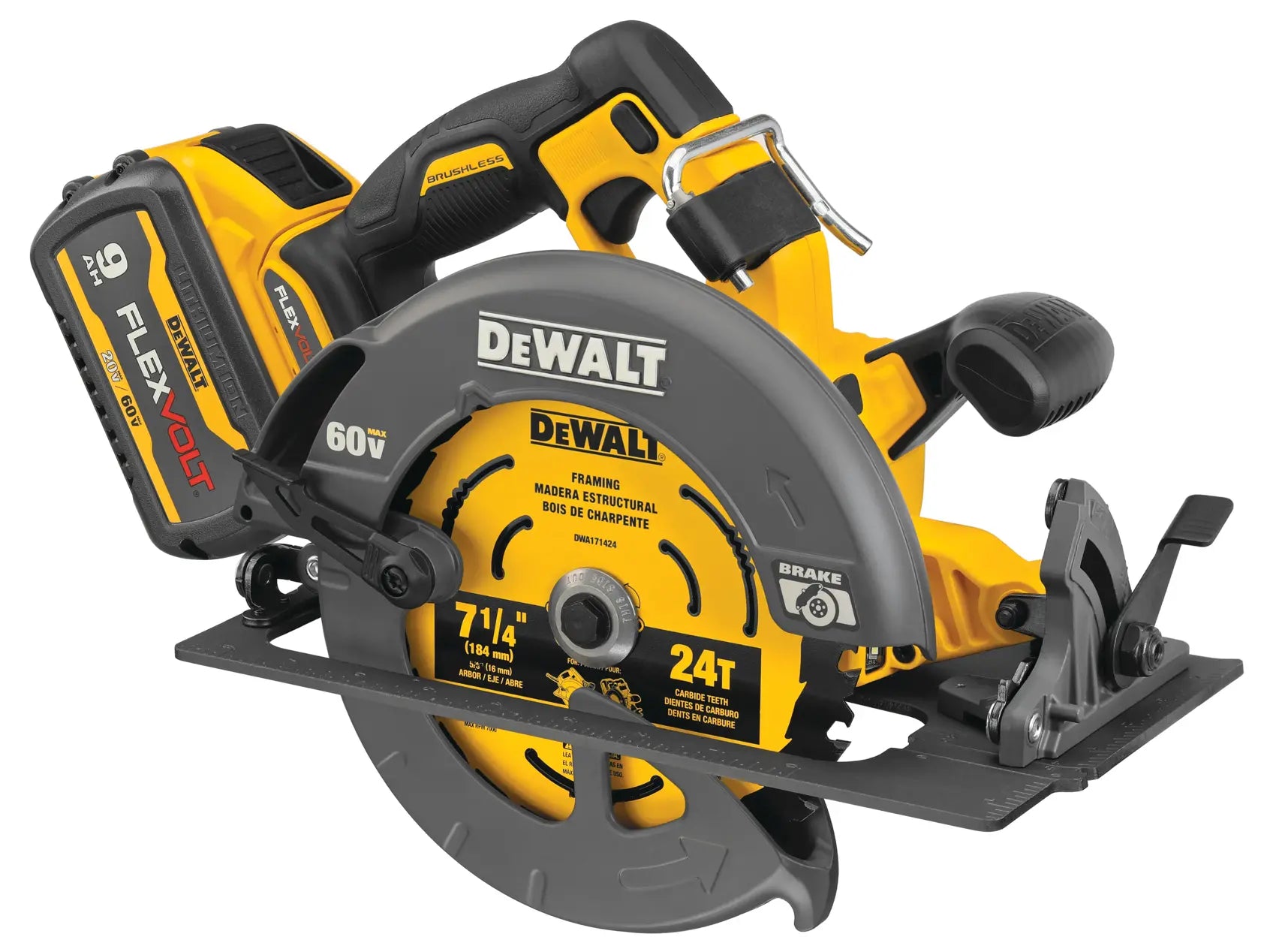 DeWalt DCS578X2 60V MAX Brushless 7-1/4-in Circular Saw With Electronic Brake Kit - image 2