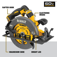 DeWalt DCS578X2 60V MAX Brushless 7-1/4-in Circular Saw With Electronic Brake Kit - image 4
