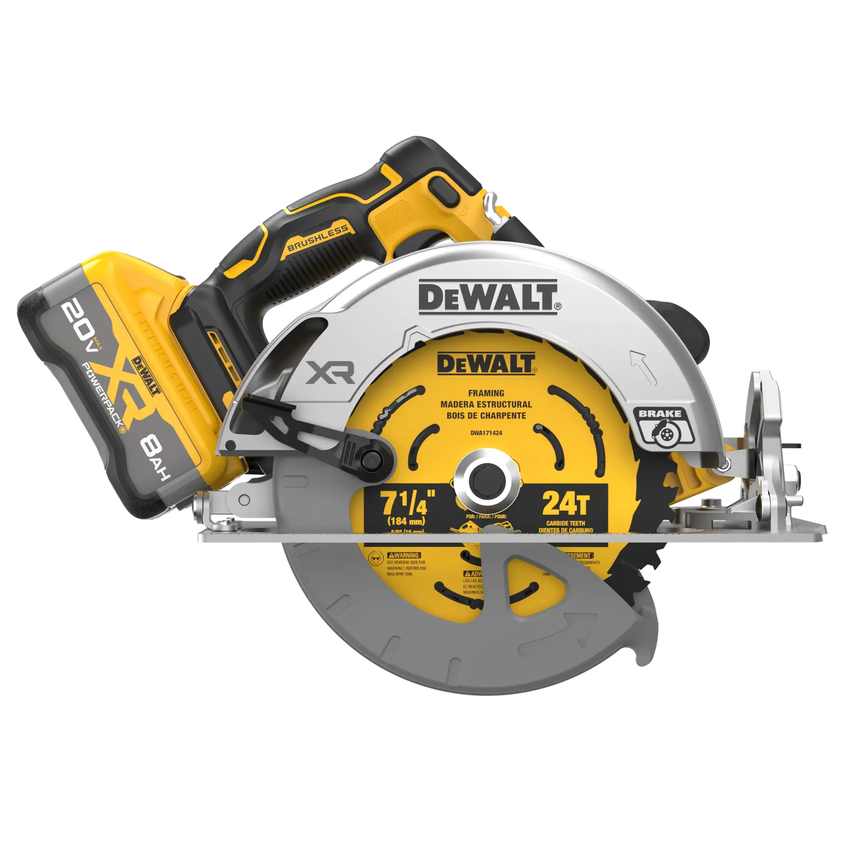 DeWalt DCS590WW1 20V MAX XR 7-1/4 in. BrushlessCircular Saw Kit - image 2
